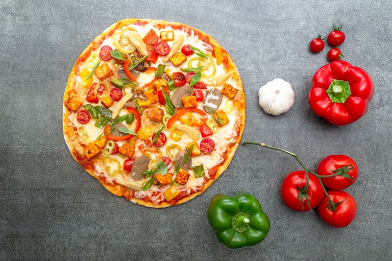 Pepperoni pie loaded with crispy pepperoni on mod pizza crust